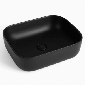 Umywalka Nablatowa Prostokątna 46×32,5 cm Czarny Mat – Aquaterris
